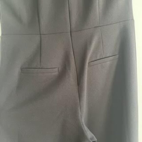 Black Jumpsuit Sz 4 Nicole Miller V-Neck Career Office Professional - Picture 7 of 10